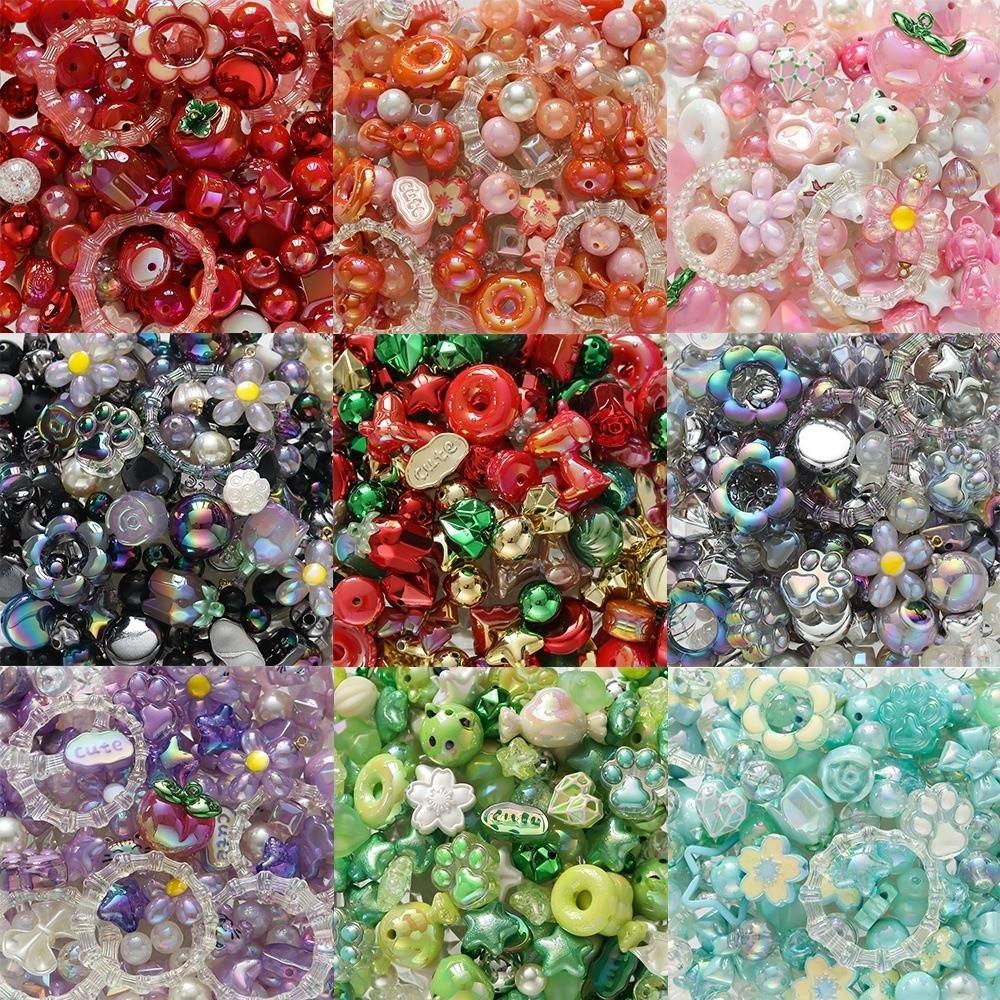 Mixed Colors Acrylic Mixed Beads 12~50mm Jewelry Making Beads Random Bracelet Beads  DIY Crafts