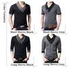 Make 2 Be Slim Short Sleeve with Casual Shirt MF01 Short V-Neck T-Shirt Scarf-Style Detail, (Size 15, Sleeve, Gray, XXXXL)