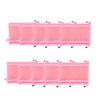 10Pcs Double Layer Mesh Zipper Pouch Bags Nylon Mesh A4 Document Bag with Handle for Office School Home Pink