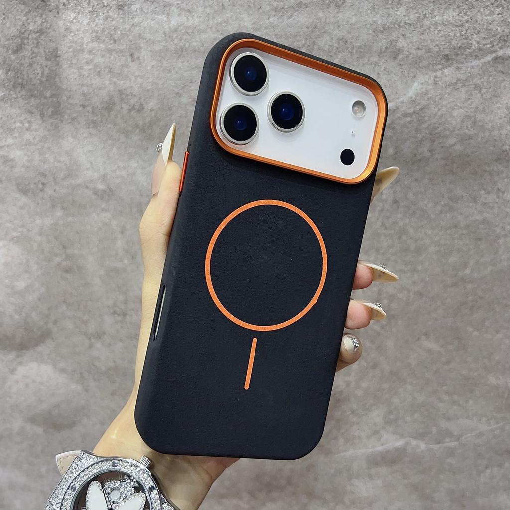 Applicable To iPhone17PROMAX Elephant Leather Pattern Magnetic Mobile Phone Case Apple 16 Advanced Sense Protective Case 15