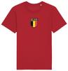 Belgium Flag Badge T-Shirt Mens Womens Tees Top 2024, Adults Baby Family, Football Euro Shipping