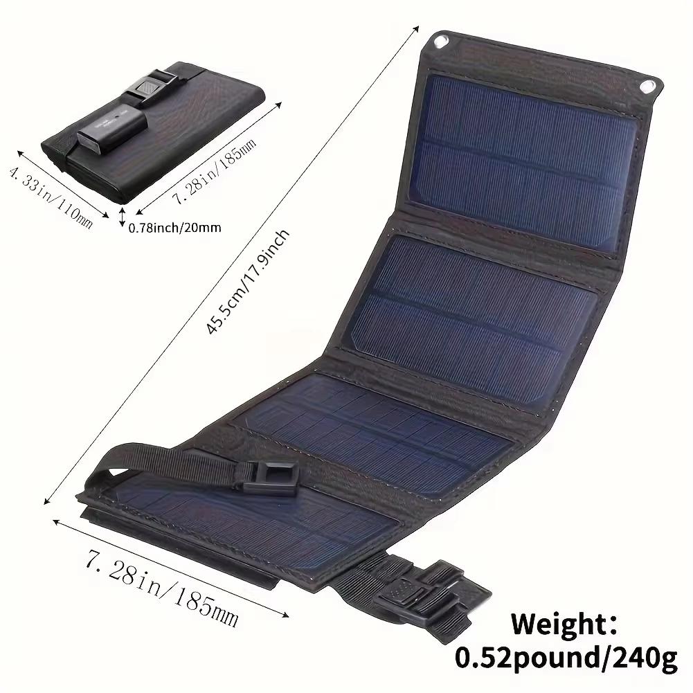 1pc USB  Folding Solar Panel Portable Flexible Small Waterproof 5V Folding Solar Panels Cells For Mobile Phone Battery Charger
