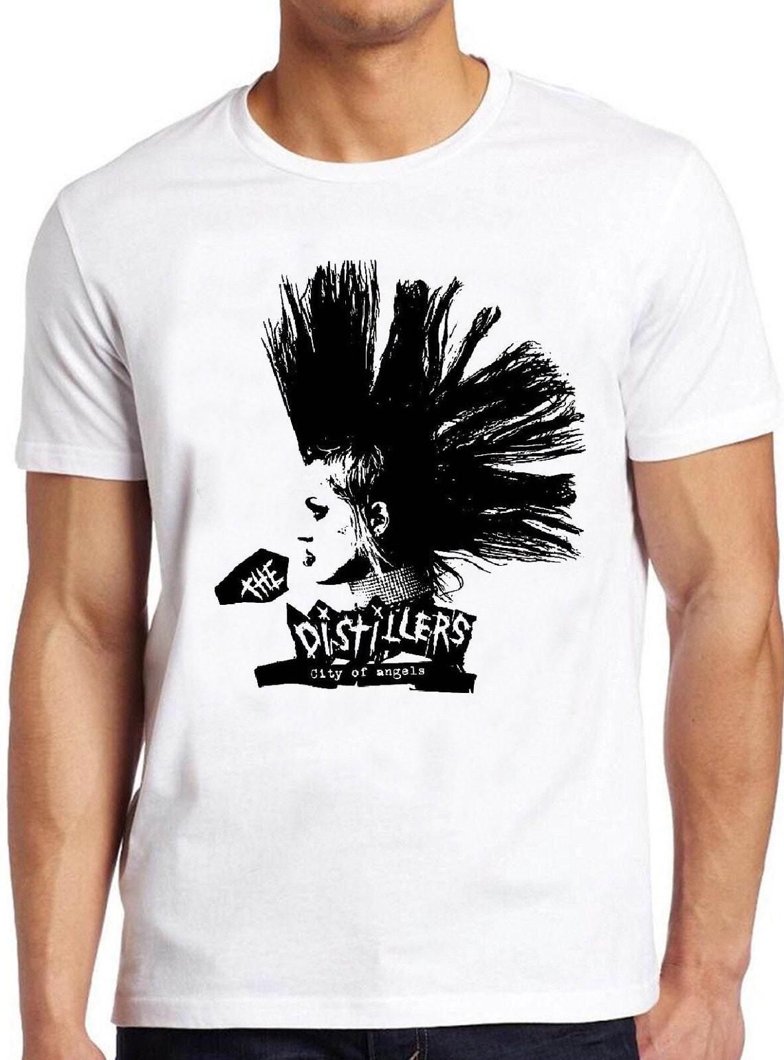 The Distillers City Of Angels T Shirt Mohawk Punk Rock Music Retro Cool Top Tee L