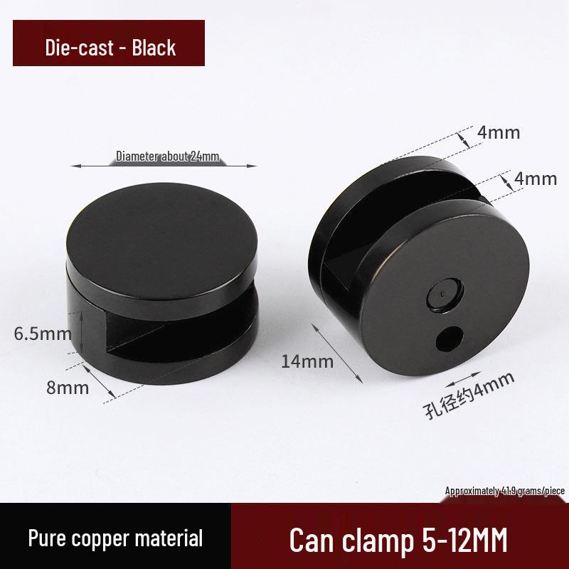 Clip Porta Specchio Cromato in Ferro con Molla per Specchi da Bagno