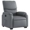 Vidaxl Lift and Recline Armchair, Grey, Upholstered In Faux Leather