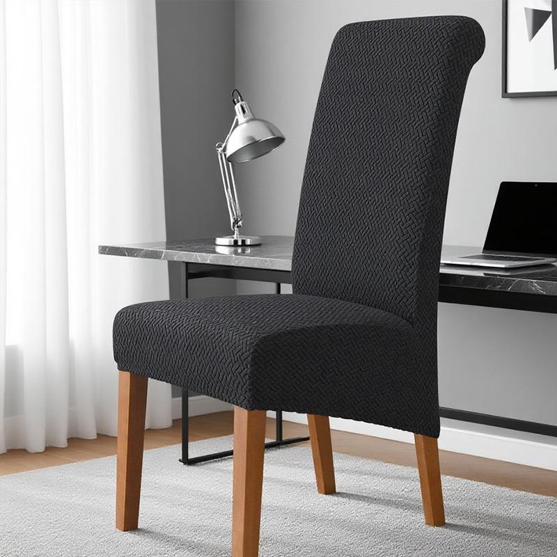 Xl Jacquard Chair Covers For Dining Room Elastic Stretch Chair Slipcover
