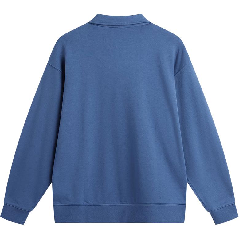 Li Ning China Color Series Solid Color Comfortable Breathable Versatile Casual Sports Hoodie Men Hoodies Indigo AWDU849-5