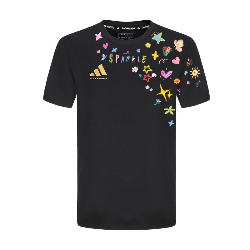 

Adidas Shining Cartoon Trendy Print Creative Dopamine Starlight Graffiti Sports Casual Round Neck Short Sleeve T-Shirt T1-ADICLTS24CTK-BG XL