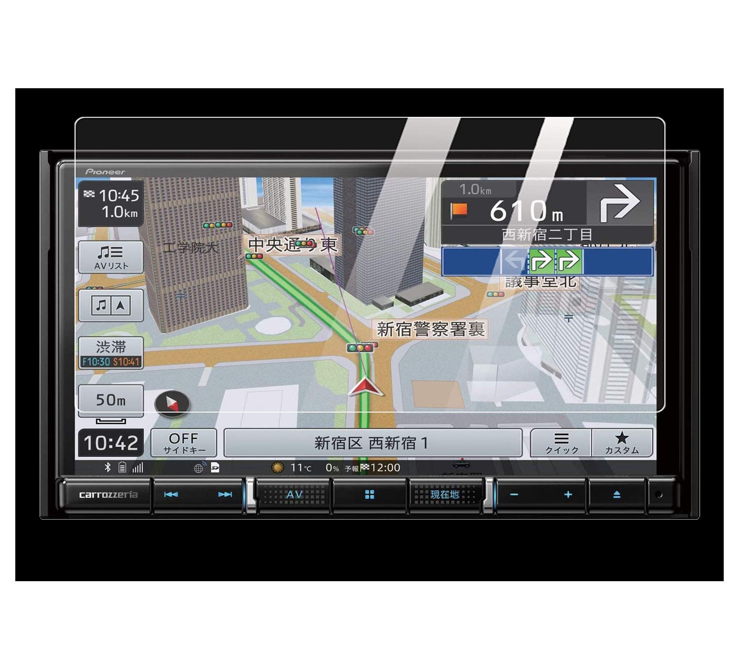 

Защитная пленка для автомобильного навигационного экрана Pioneer 7 дюймов, высокочувствительная сенсорная пленка для защиты от царапин, 2 шт. [тип 7 В] AVIC-RZ911