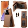 For Xiaomi 15 Case RFID Blocking Card Holder Litchi Texture Leather Back Cover