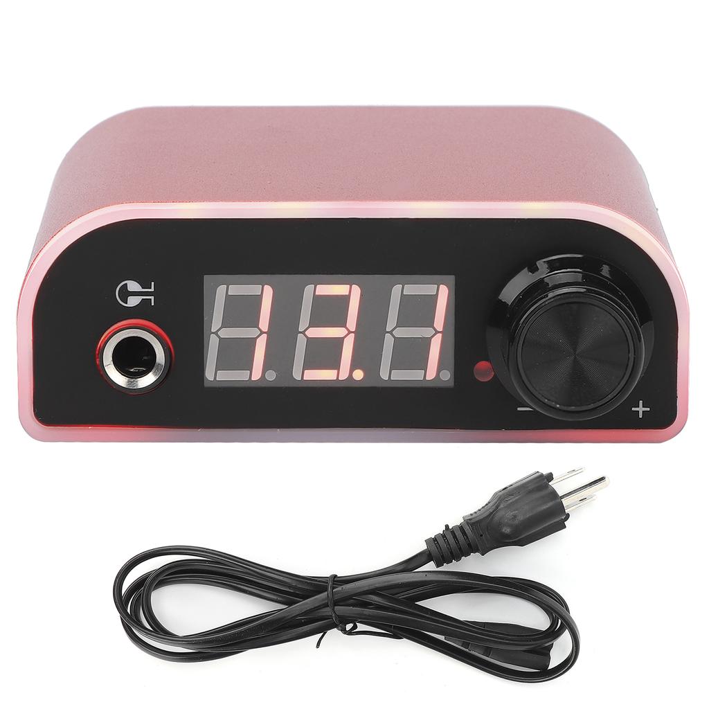Tattoo Power Supply LCD Display Adjustable Tattoo Machine Power Supply Red (100‑240V)