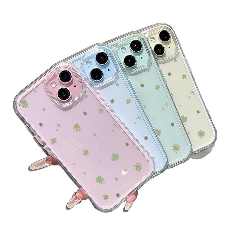 Schermo Intero Trifoglio per IPhone 17 ProMax per Custodia Telefono Apple 16/14/1 3/12 Copertura Morbida Tutto Compreso 11