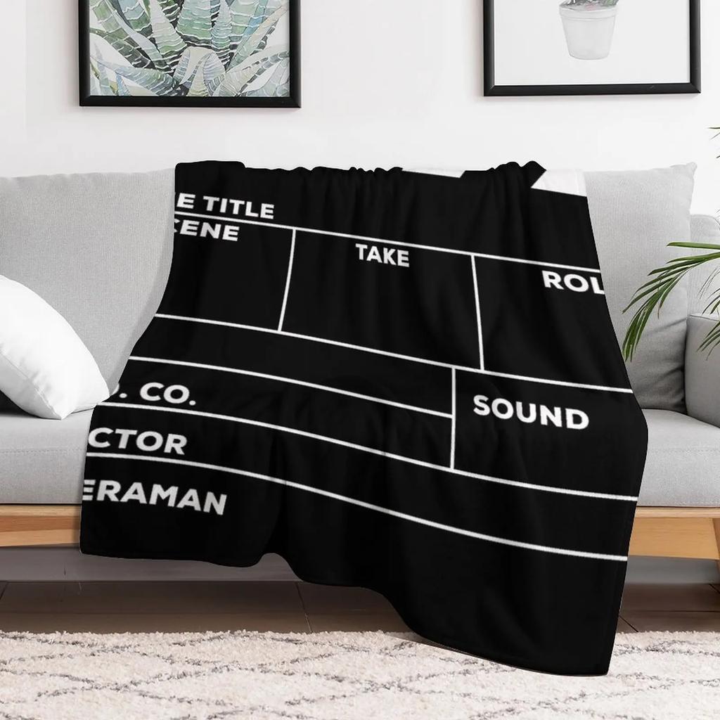 Movies Director Filmmaker Movie Slate Film Slate Clapperboard Throw Blanket Sofa Bed Giant Sofa Thin Luxury Throw Blankets