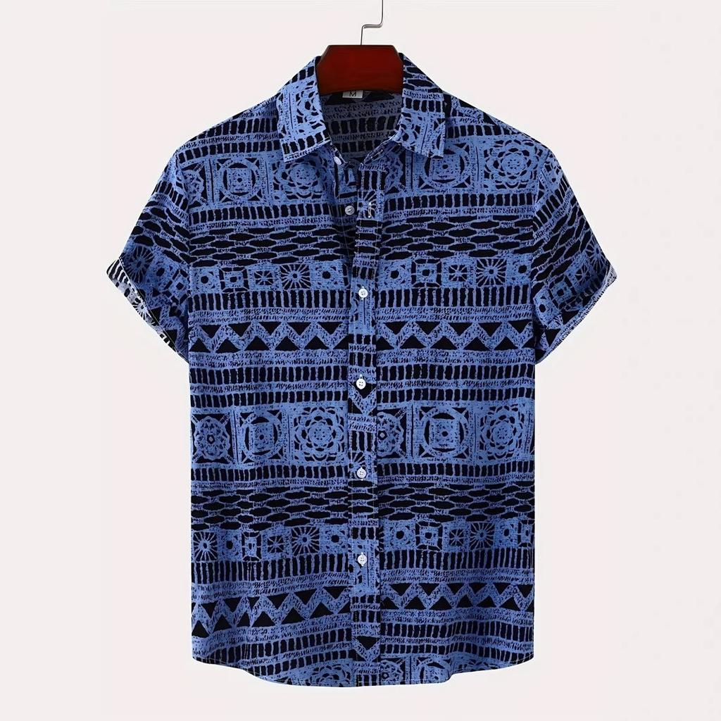 New Summer Men Clothes 3D Digital Print Casual Shirt Tops Men Short Sleeve Hawaii Shirt