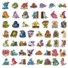 10/30/50pcs Cute Funny Dinosaur Reading Stickers Kawaii Animal Cartoon Decals DIY Scrapbook Phone Case Luggage Sticker
