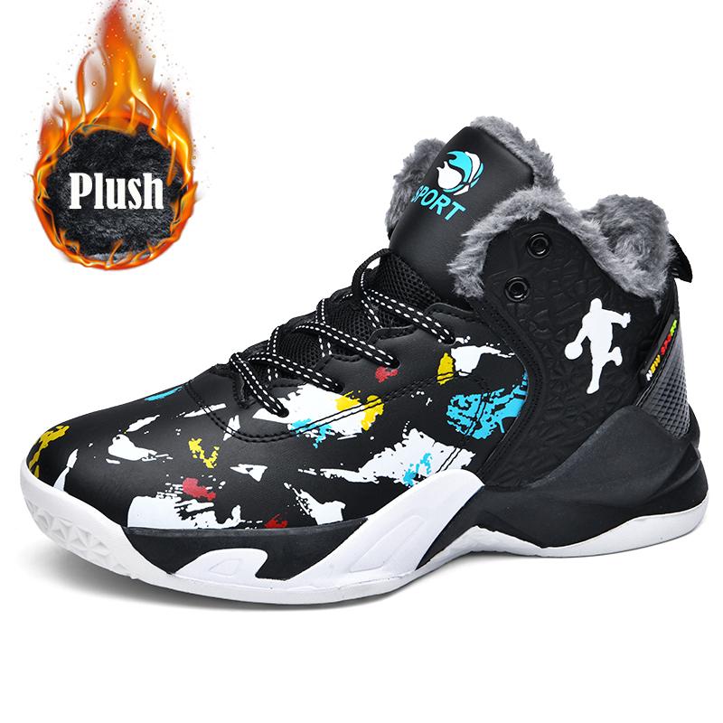 

Зимние мужские теплые кроссовки Баскетбольная обувь Женская удобная спортивная обувь Мягкие кроссовки для бега Теннисная обувь для пар Кроссовки для ходьбы 45 чёрный