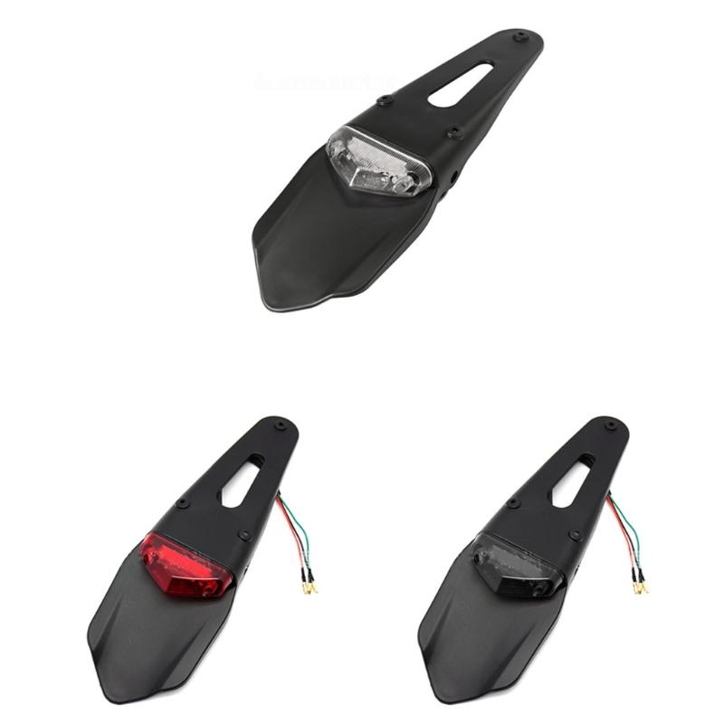 Motorcycle Rear Fender License Plate Bracket Holder LED Tail Light Rear Stop Brake Lamp for Enduro CR EXC WRF 250 400 426 450