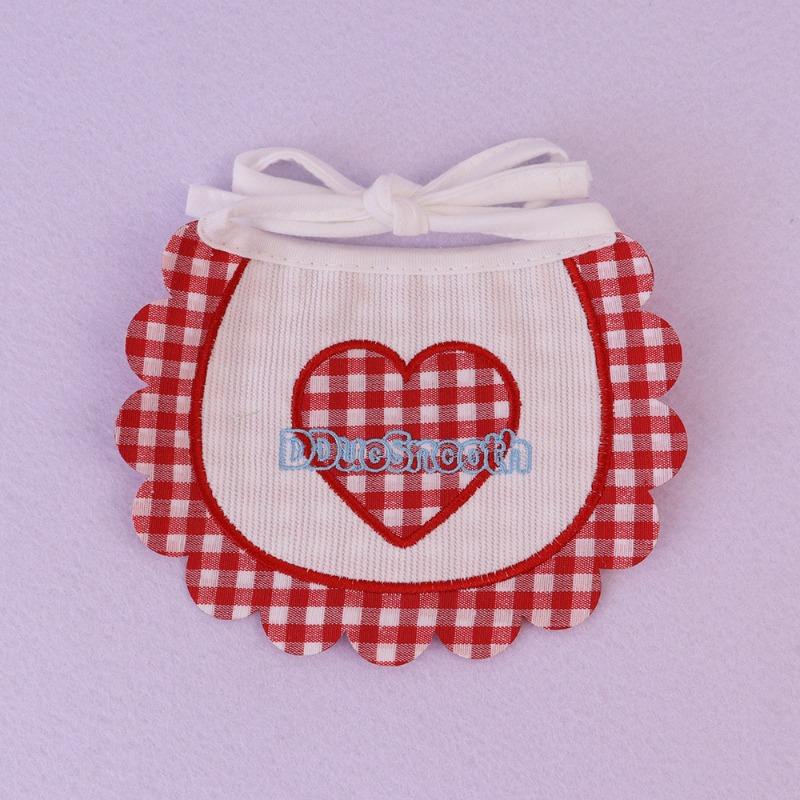 Cute Dog Bib and Baby Bib with Floral Pattern and Fringed Edges. Pet Accessory for Cats - A Bib with A Removable Pocket.
