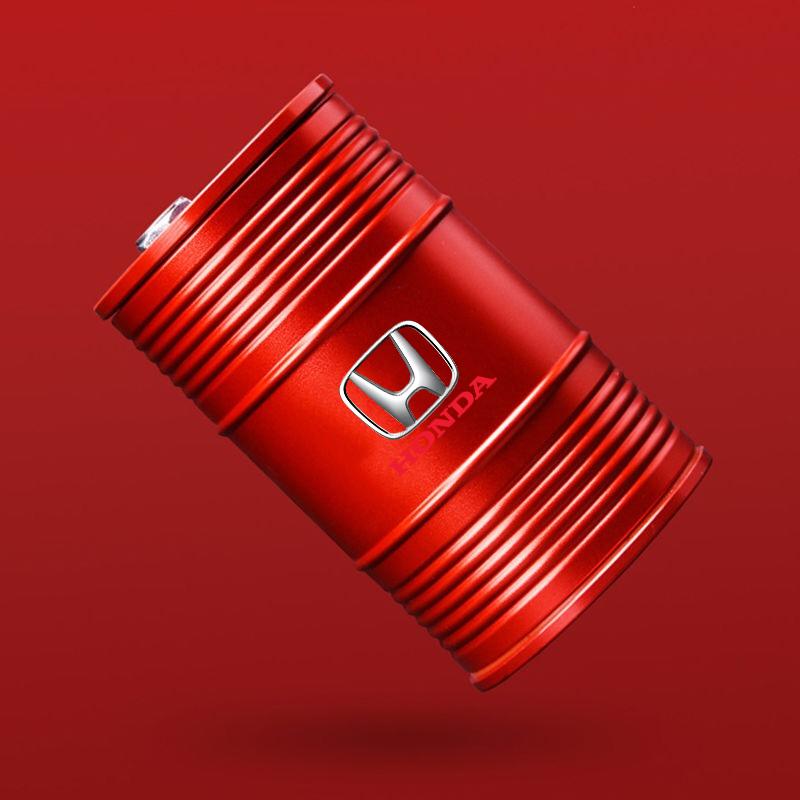 Aluminum Alloy Car Home Ashtray Oil Drum Shape Smoke Ash Holder For Honda Fit Civic Accord 7 8 9 10 Pilot City Jazz CRV HRV akz256