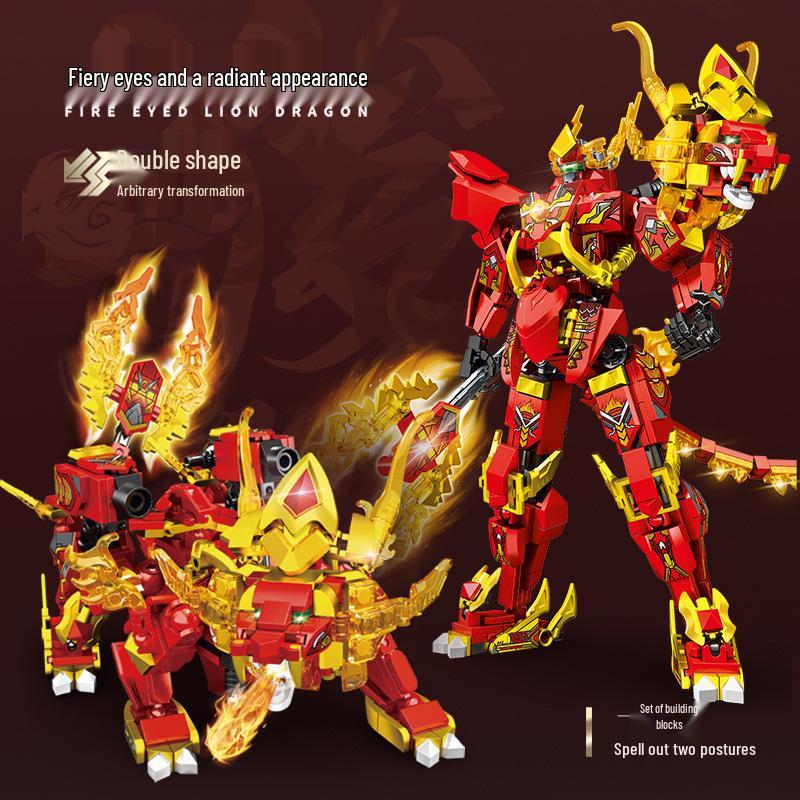 Steel Mecha Assembly Transformation DIY Model Building Blocks for Boys