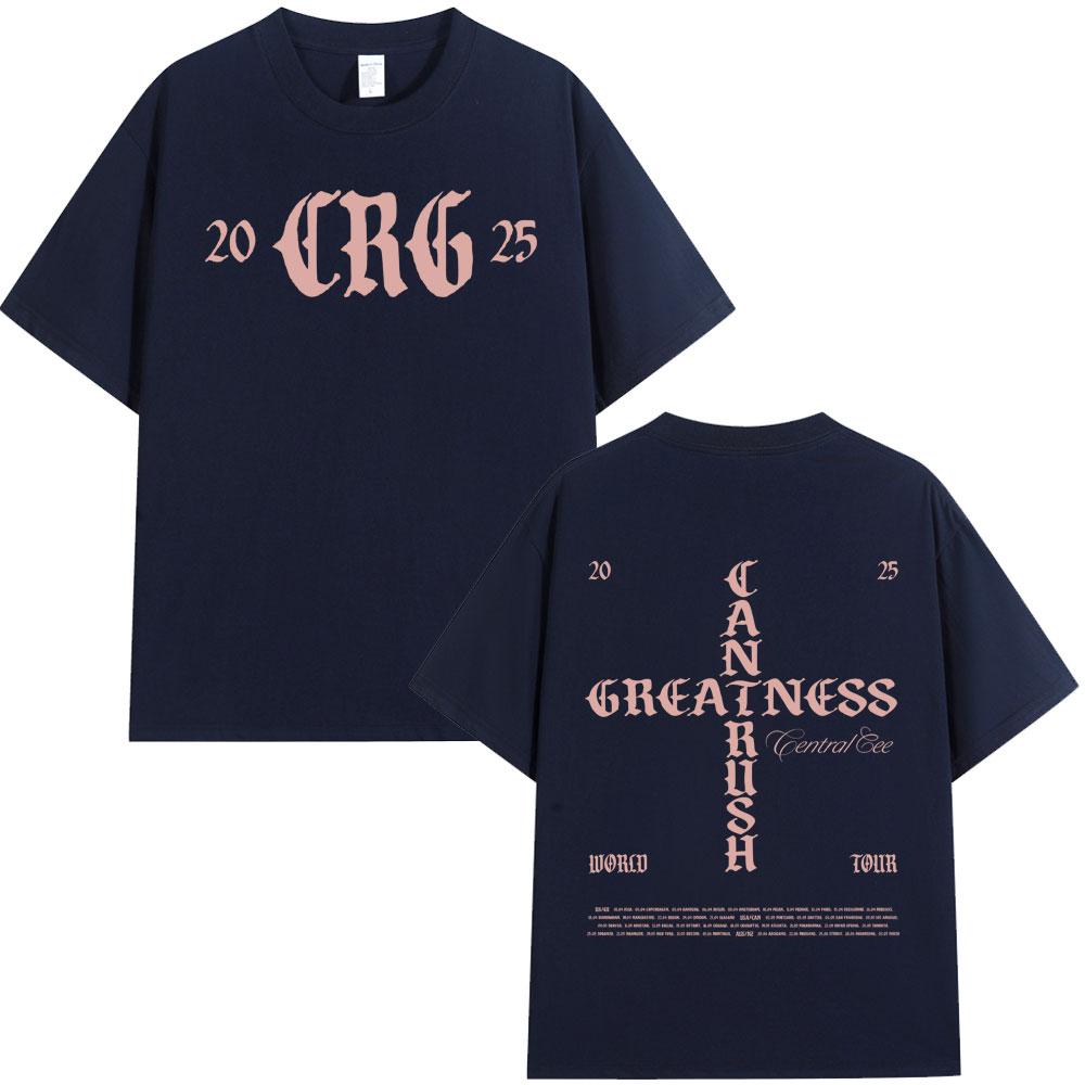 Central Cee CAN'T RUSH GREATNESS World Tour 2025 T-shirt Men Women Fashion Hip Hop Tees Summer 100% Cotton Oversized T Shirts