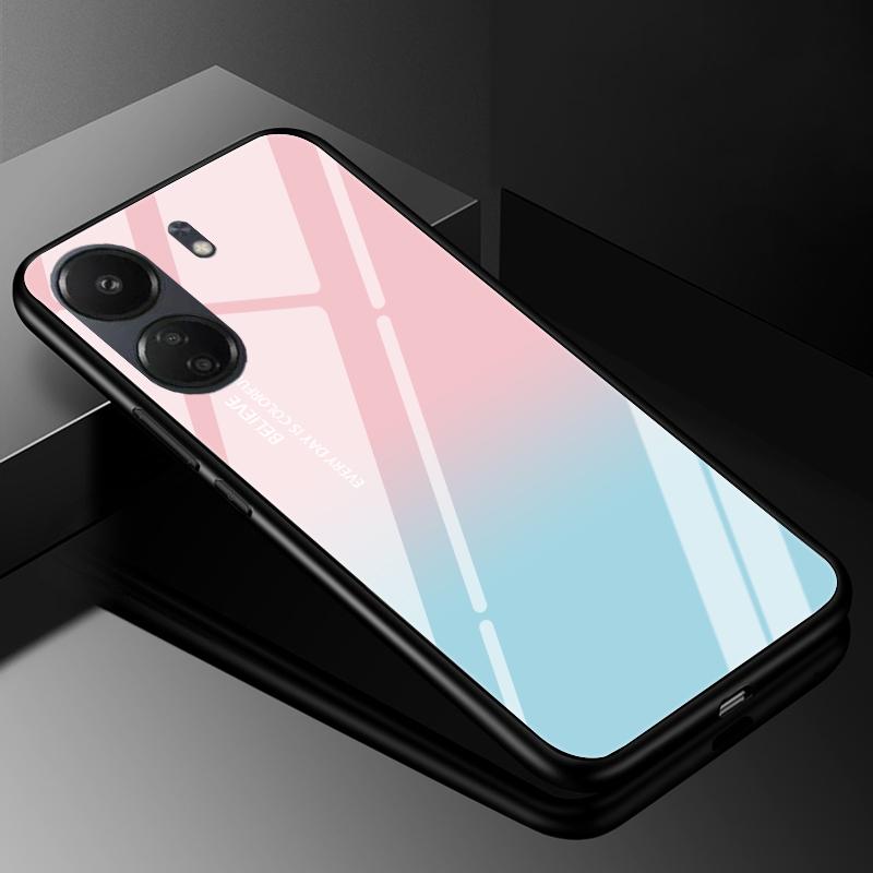 

Закаленное Стекло Чехол для Xiaomi POCO C65 Чехол Жесткий Чехол для POCO C50 C40 F5 X5 Pro F4 x4 GT M5 M4 Pro 4G 5G C65 Чехол ТПУ Бампер POCO C40
