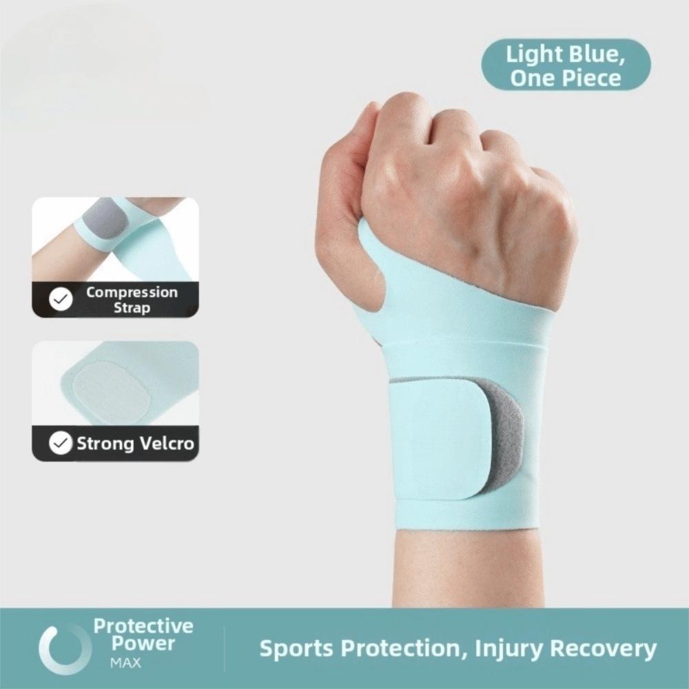 Breathable Wrist Guard Lightweight Wristband Fastener Tape Wrist Support Badminton светло-синий