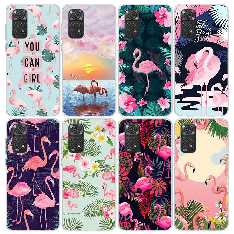 Pink Red Flamingo Phone Case For Xiaomi Redmi Note 15 14 14S 13 12S 12 Pro Plus 11S 11 10S 10 4G Cover 11E 11T 5G Print Fundas R