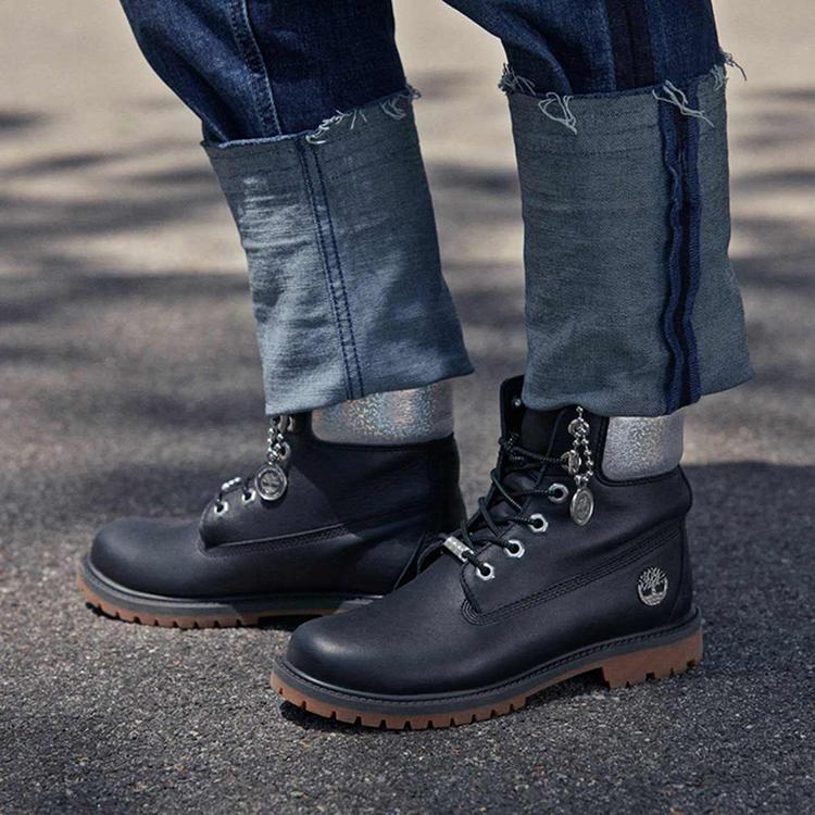 Timberland 6 Inch Outdoor Casual Waterproof High-Top Martin Boots Women boots Black A2M8GW
