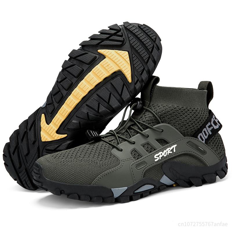 Hiking Shoes for Man Outdoor Comfortable Breathable Mesh High Top Boots Mountaineering Woman Quick Drying Travel Sneaker