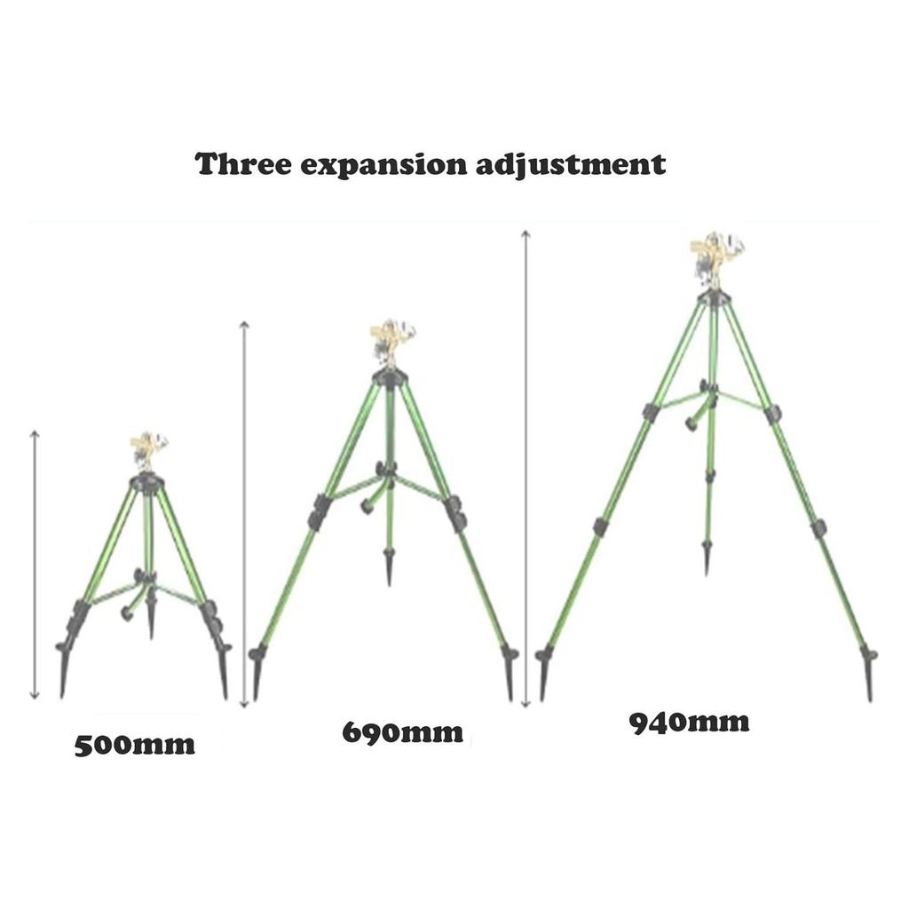 Heavy-Duty Brass Impact Sprinkler on Tripod Base, 360 Degree, 50 Feet Large Area Coverage Yard Sprinkler, Adjustable Water Sprinkler3/4 Inch Connector