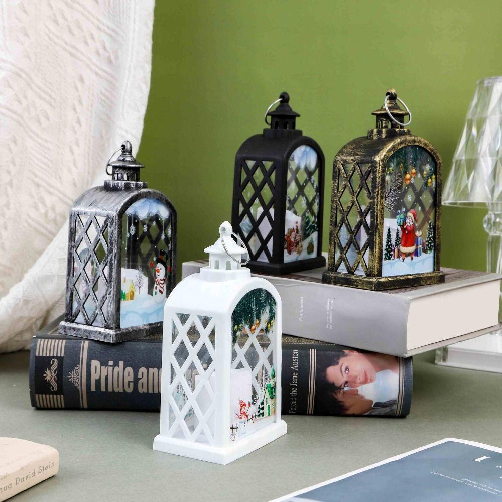 Christmas Tree Christmas Wind Lamp Santa Electronic Candle Lantern New Year