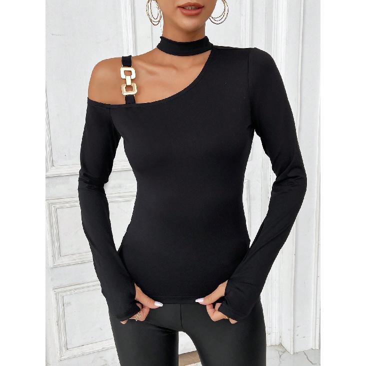 New Women'S Clothing Retro Casual Sexy Daily Fashion Temperament Commuting Business Shirt Long Sleeved Hoodie Top