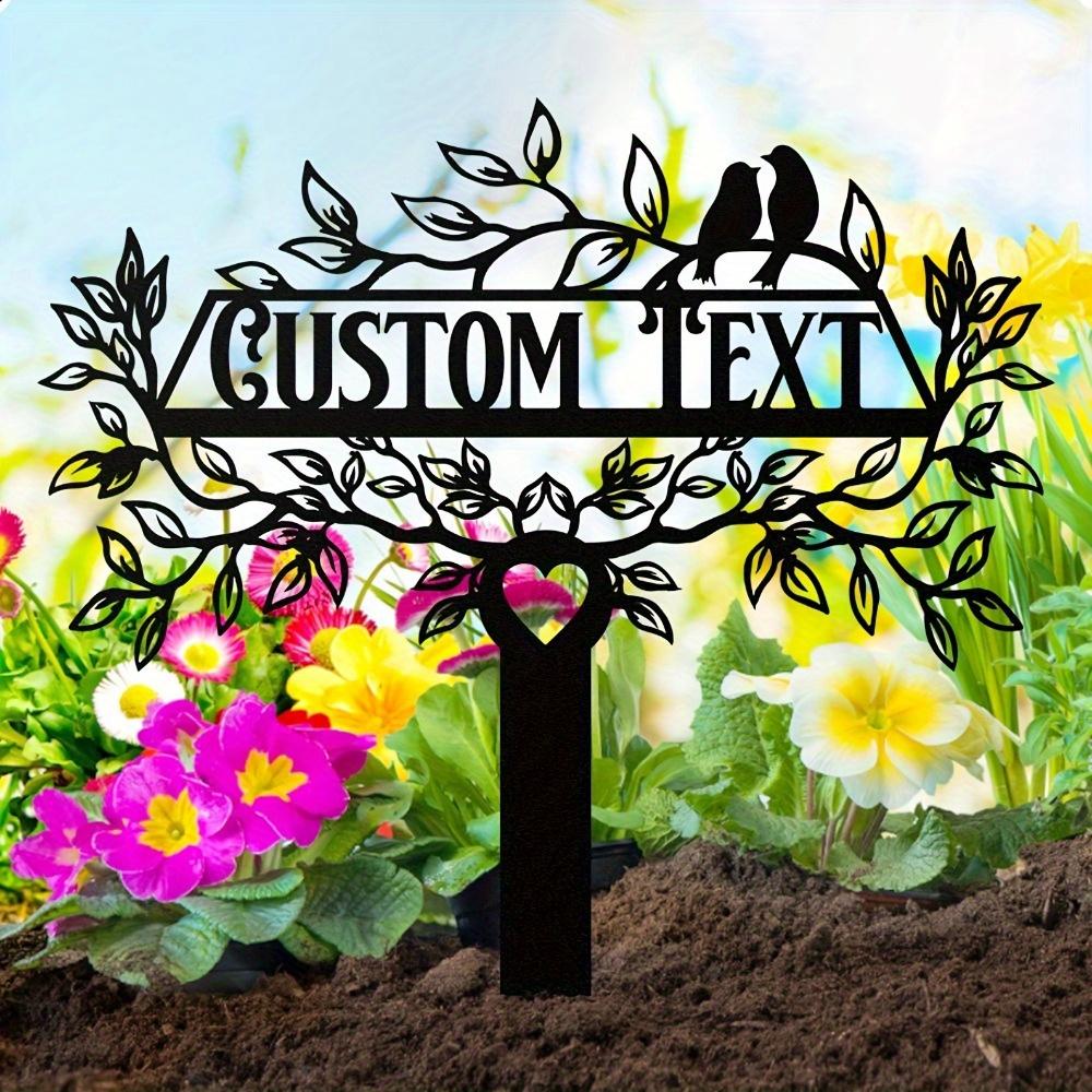 Exquisite Customizable Bird Metal Garden Stakes Art Deco Wedding Handmade Hollow Out Nature Theme Custom Sign