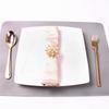 Napkin Rings Alloy Pearl Rhinestones Flower Napkin Buckle Home Wedding Party Dinner Xmas Decor