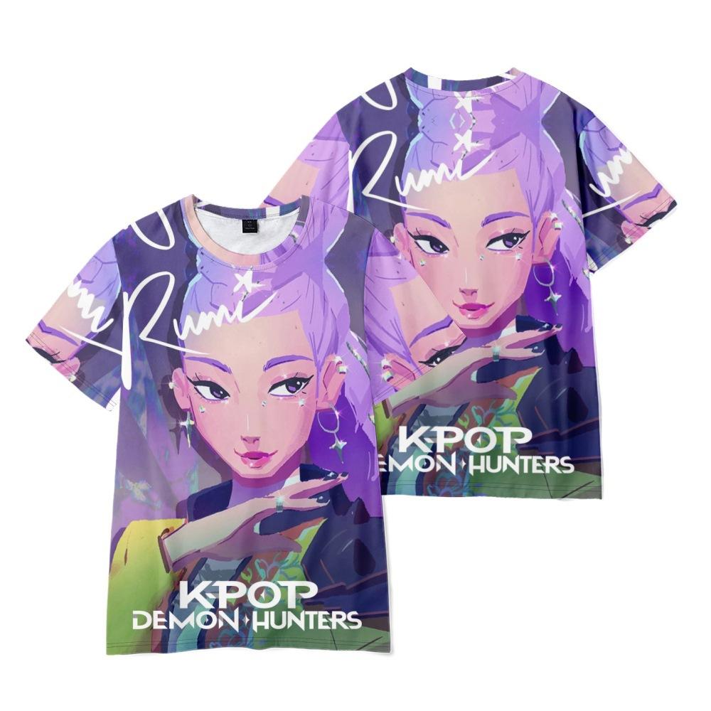 20 Colors KPop Demon Hunters Merch 2025 Tee T-shirt Merch Men Short Sleeve Tee Unisex Tops Clothes Causal Female Y2K Tops