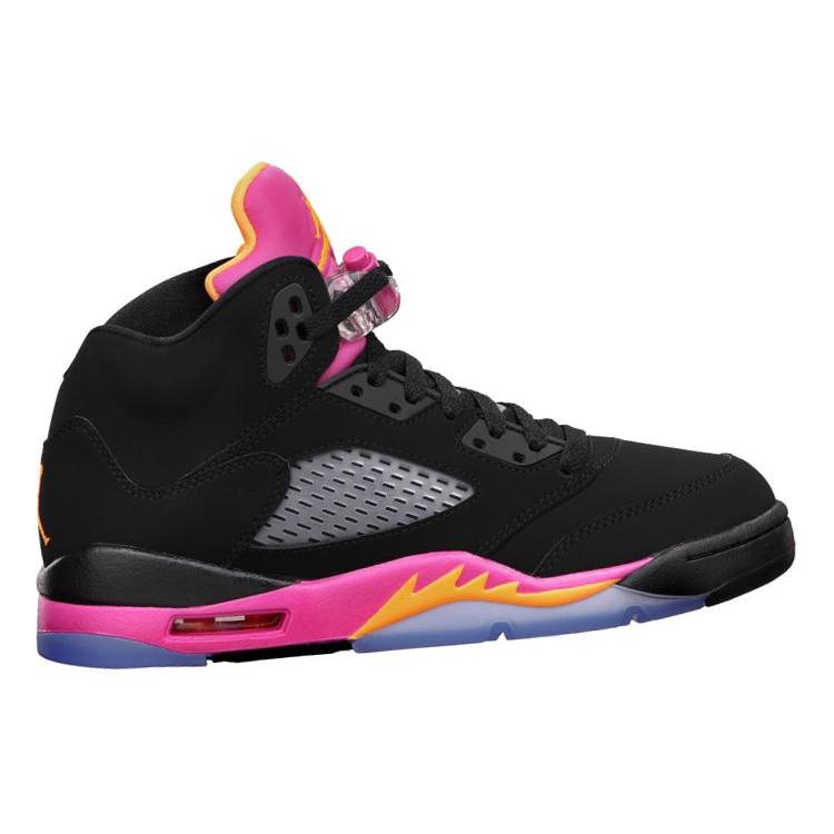 New JORDAN 5 Retro Black Pink GS 440892-067
