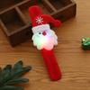 Creative Christmas Children's Gift Glowing Santa Claus Snowman Pat Circle Bracelet Christmas Gift Snap Circle
