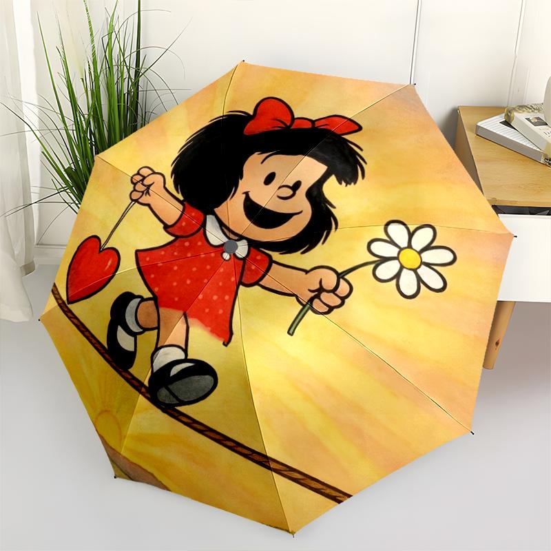 1pc Mafalda Umbrella Portable 8-rib Structure Suitable for All Seasons, Home, Travel, Outdoor Umbrella