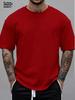 Summer Men's Casual Sports Loose Plus Size Whatever Letter Printed Comfortable Round Neck Short Sleeved T-shirt
