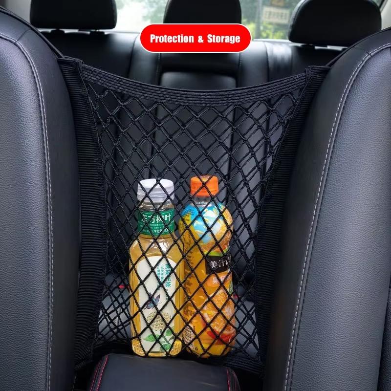 Motorcycle Cargo Net High Elastic For Helmet Luggage Mesh Net Auto Storage Rubber Band Sorting Car Storage Net Bag Child Safety