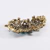 Crystal Brooch Fashion Personality Leaf Clothing Pin Accessories Elegant Temperament High-End Anti-Light Plant Corsage