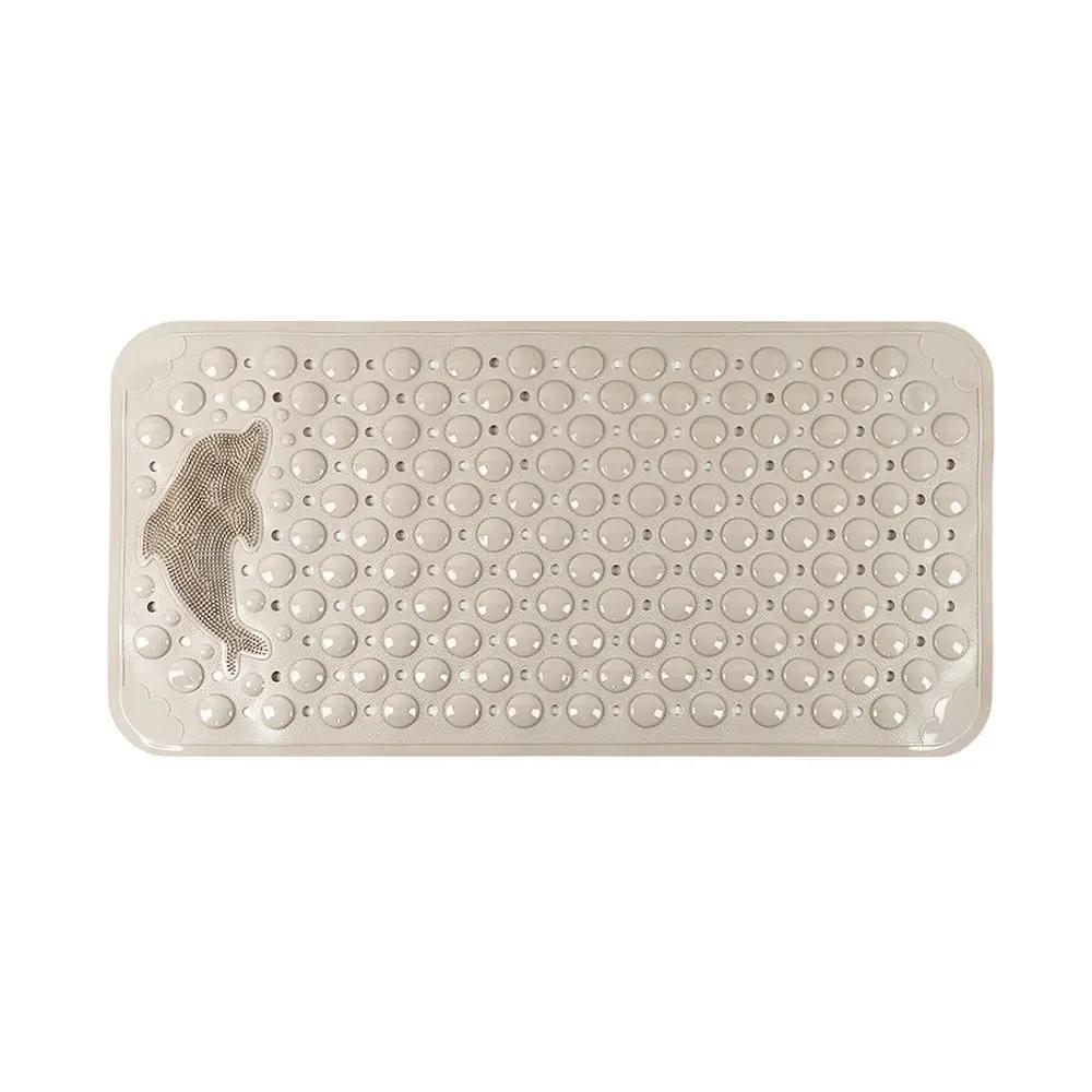 Bathroom anti-slip mat silicone world PVC shower anti-fall mat dolphin massage suction cup floor mat with drainage hole banheiro