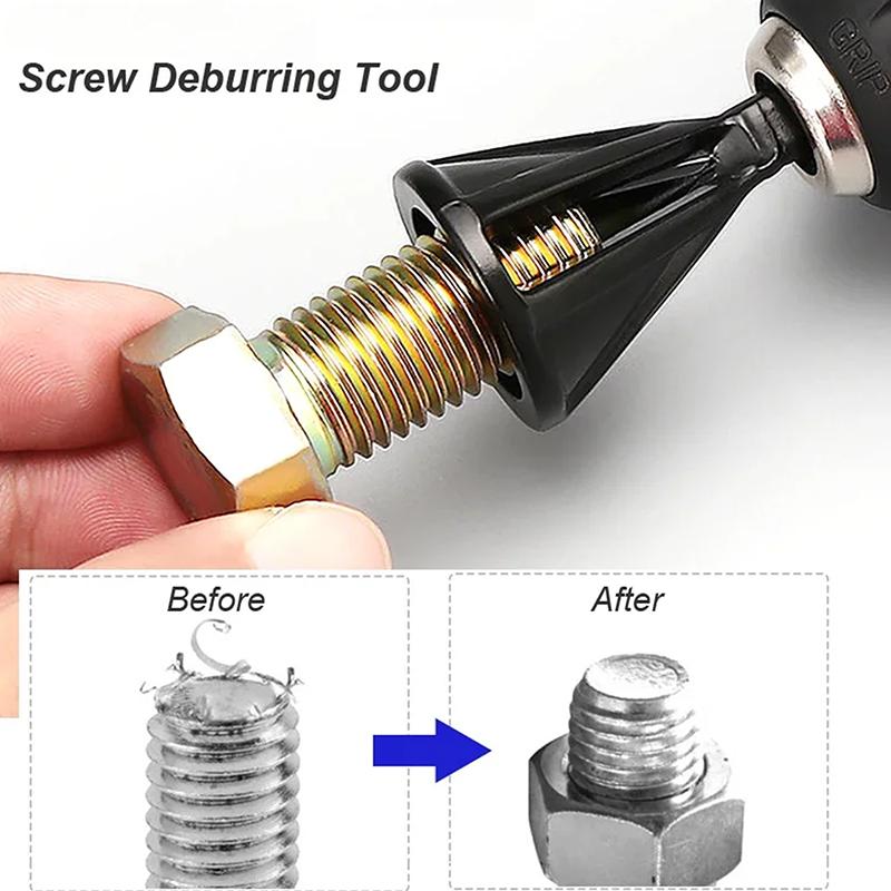 Deburring External Chamfer Tool Metal Hex Triangle Trimming Drill Bit For Screw Fast Remove Burr Removal