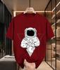 2026 New Cotton Tshirt With Triangle Starry Sky And Orbiting Planet Astronaut Print Trendy Top For Unisex And Unisex
