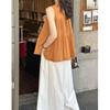 Orange Zhi 2025 Spring/Summer Women's Loose Slimming Babydoll Sleeveless Shirt