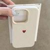 Simple Red Love Heart Soft TPU Phone Case For iPhone 17 Air 16 e 15 14 13 12 11 Pro Max Plus Mini SE Soft Shockproof Cover
