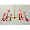 Pink Diablo Cone Artistic Sputnik Light Elegant Chandelier For Home Interior 6 Arms 12 Light