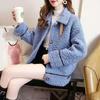 Women's Fashion Thickened Faux Lamb Velvet Jacket Autumn Winter Loose Versatile Warm Hoodie Trendy Plus Size Clothing