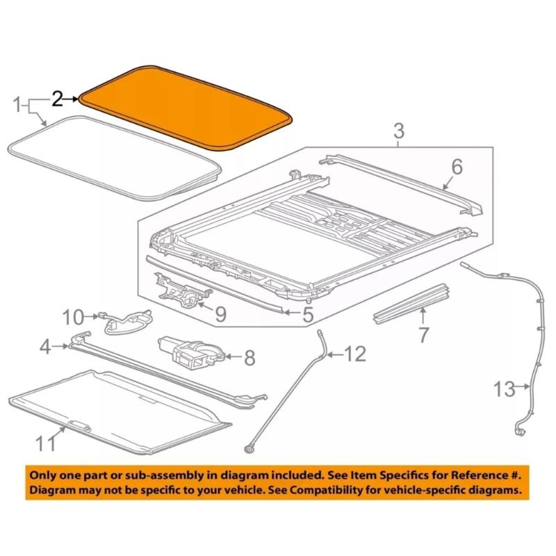 Car Sunroof Weatherstrip Glass Seal Gasket 22815954,15837594, 22891488 Effective Seal Against Water And Dust